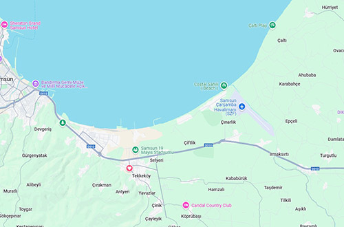 Costal sahili haritası