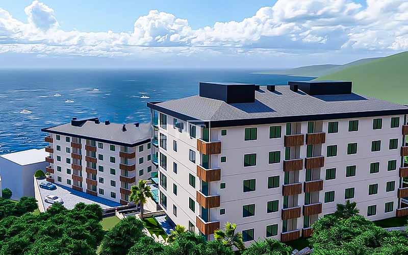 Deniz kenarındaki evler